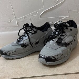Gray and Black Athletic Shoes